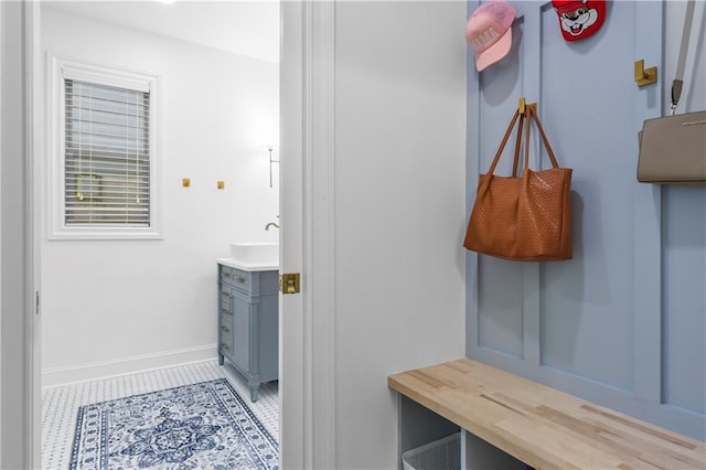 2013 White Cypress Ct, Smyrna, GA 30082 - mudroom with a sink and baseboards