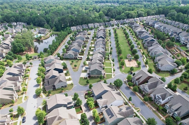 2013 White Cypress Ct, Smyrna, GA 30082 - aerial view of property's location featuring nearby suburban area, a heavily wooded area, and a large body of water
