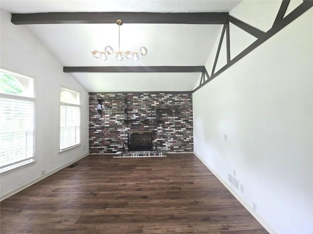 2821 NE Meadowlark Trl, Duluth, GA 30096 - unfurnished living room with wood finished floors, a fireplace, and baseboards