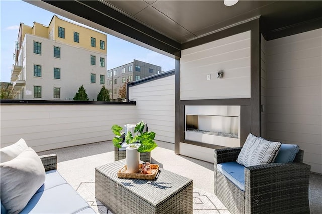 view of patio with an outdoor living space