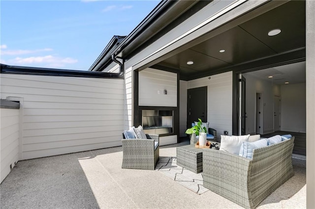 view of patio featuring outdoor lounge area