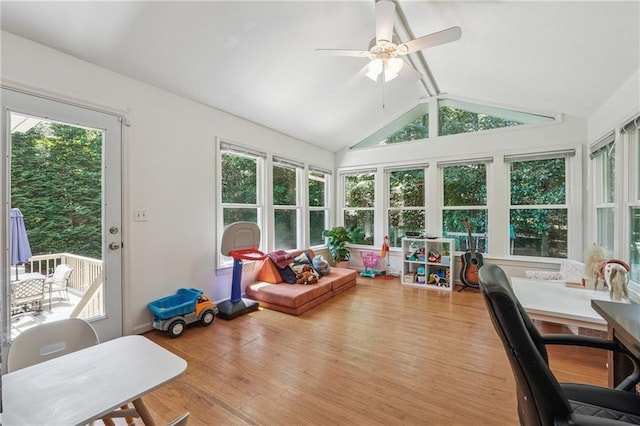 190 Windflower Trce, Roswell, GA 30075 - sunroom / solarium featuring vaulted ceiling and wood finished floors