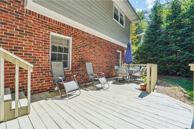 190 Windflower Trce, Roswell, GA 30075 - wooden terrace featuring outdoor dining space