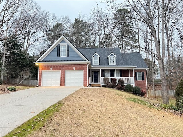 6745 Fairfield Trce, Suwanee, GA 30024 - view of front of home with a porch, brick siding, and driveway