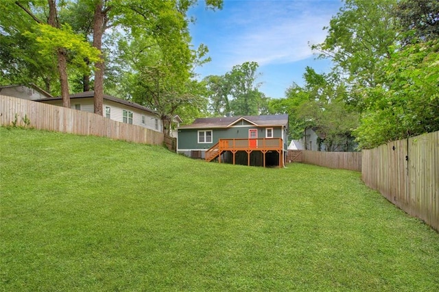 1258 Campbellton Rd SW, Atlanta, GA 30310 - back of house featuring stairs, a deck, and a fenced backyard