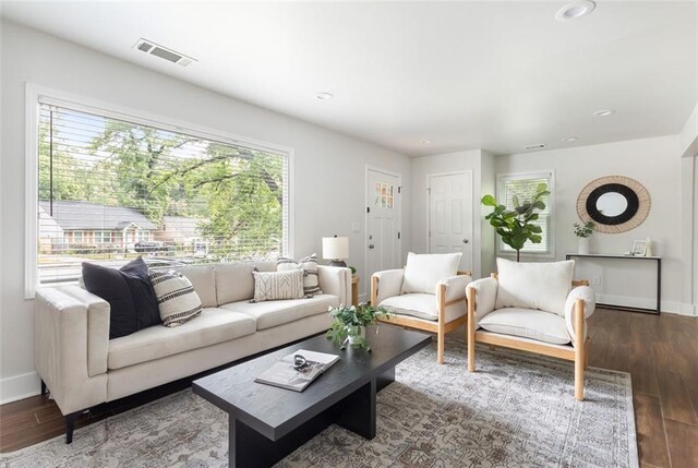1258 Campbellton Rd SW, Atlanta, GA 30310 - living area with wood finished floors and recessed lighting