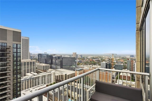 balcony featuring a city view