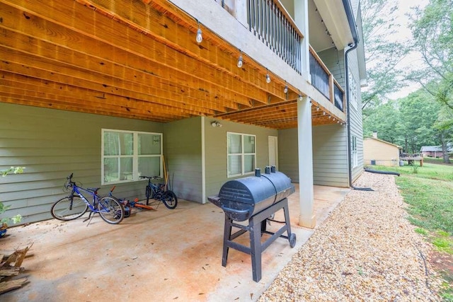 view of patio featuring area for grilling