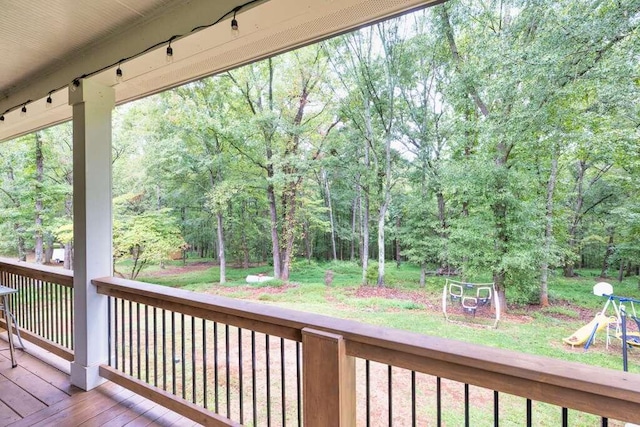 view of wooden deck