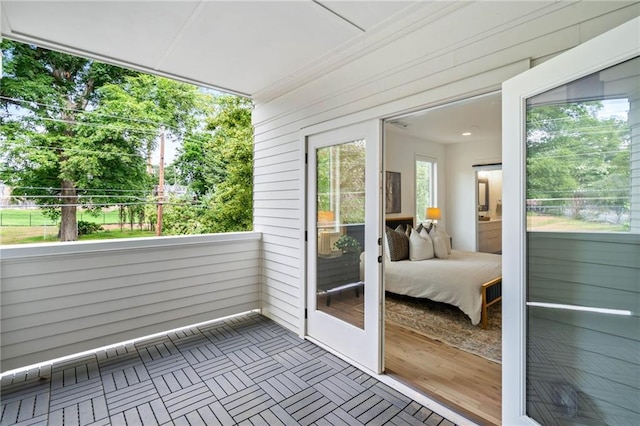 view of sunroom