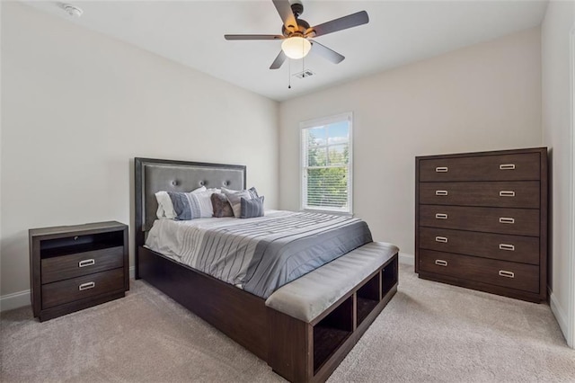 2040 Birchdale Dr, Milton, GA 30004 - bedroom with light colored carpet, baseboards, and ceiling fan