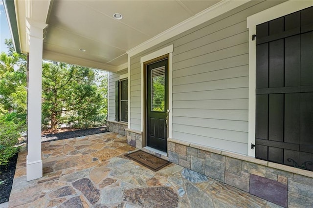 2040 Birchdale Dr, Milton, GA 30004 - view of exterior entry featuring stone siding and a porch