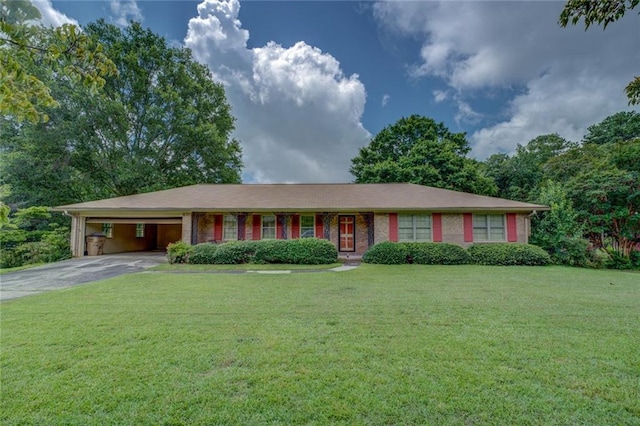 1830 Francis Rd SW, Conyers, GA 30094 - single story home featuring asphalt driveway, a front yard, and a carport