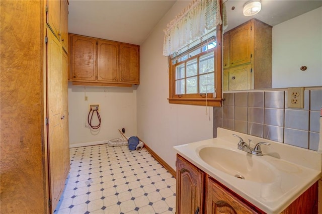 1830 Francis Rd SW, Conyers, GA 30094 - bathroom with tile patterned floors and vanity