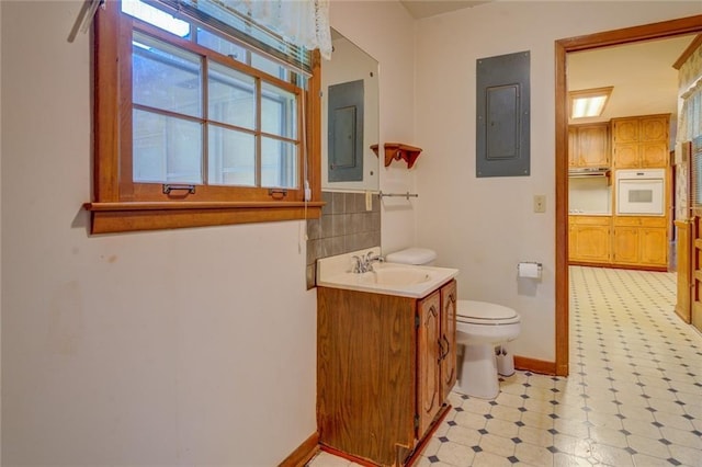 1830 Francis Rd SW, Conyers, GA 30094 - bathroom with electric panel, tile patterned floors, and vanity