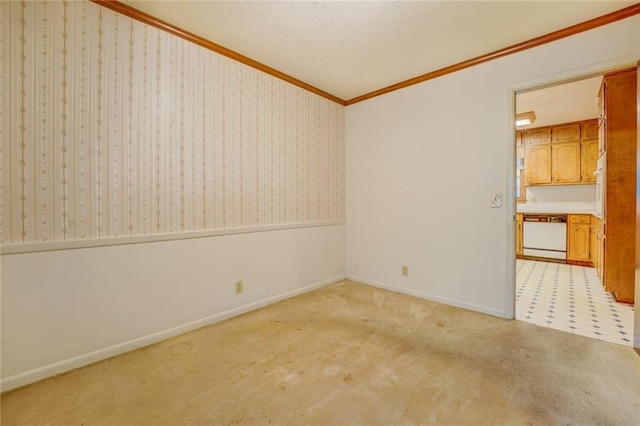 1830 Francis Rd SW, Conyers, GA 30094 - unfurnished room with ornamental molding, light colored carpet, and a textured ceiling