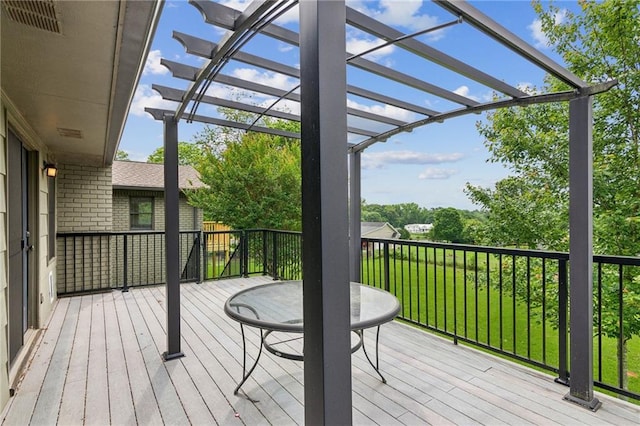 2055 Cactus Ln, Cumming, GA 30040 - deck featuring a pergola and a lawn