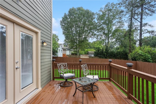 47 Oakridge Ave SE, Atlanta, GA 30317 - wooden terrace featuring a fenced backyard