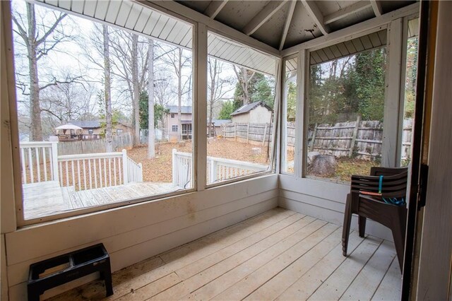 view of sunroom