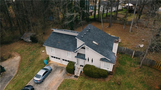 birds eye view of property