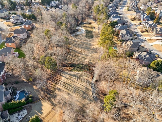 aerial view with a residential view