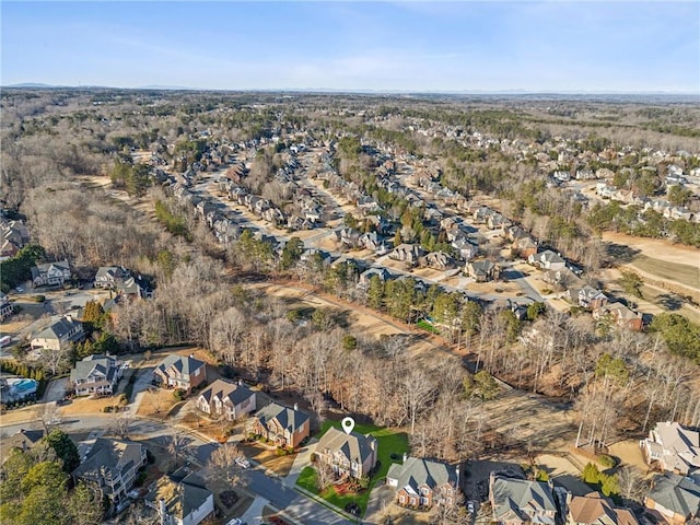 aerial view featuring a residential view