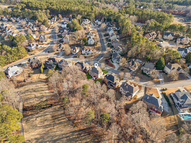 aerial view with a residential view