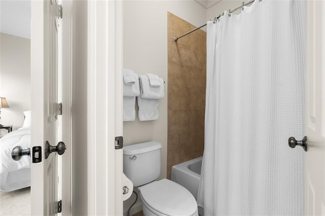 1215 Renaissance Ct SE, Mableton, GA 30126 - full bathroom featuring toilet and shower / bath combination with curtain