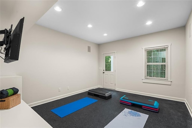 1215 Renaissance Ct SE, Mableton, GA 30126 - workout area with recessed lighting and baseboards