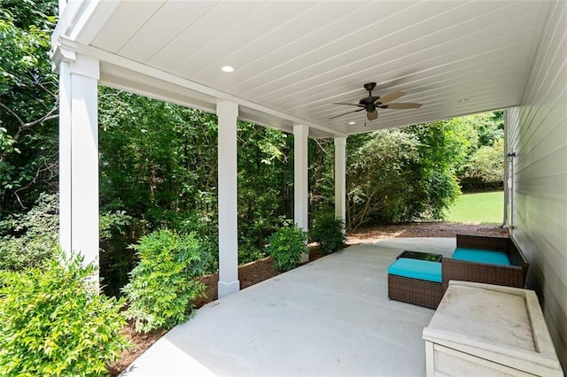 1215 Renaissance Ct SE, Mableton, GA 30126 - view of patio / terrace featuring a ceiling fan
