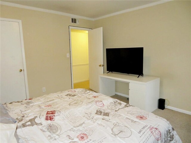 5586 Kingsport Dr, Atlanta, GA 30342 - bedroom with carpet and crown molding