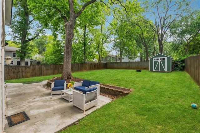 183 Whitefoord Ave NE, Atlanta, GA 30307 - view of yard featuring a patio, a storage shed, and an outbuilding