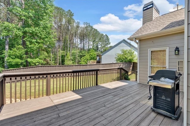 87 Washington Blvd, Dallas, GA 30132 - wooden terrace with grilling area