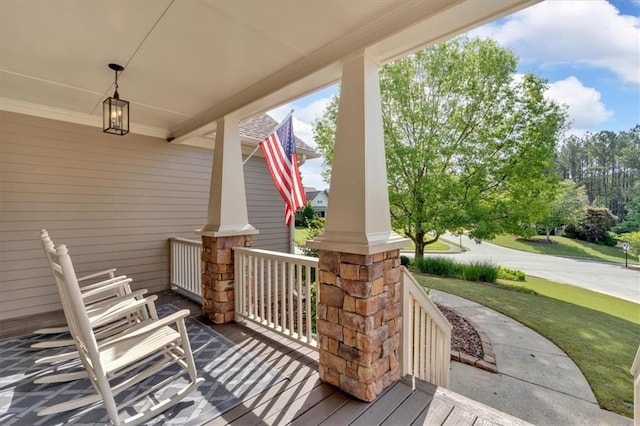 87 Washington Blvd, Dallas, GA 30132 - wooden deck featuring a porch