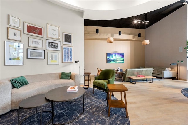1080 Peachtree St NE Unit 2710, Atlanta, GA 30309 - living area with wood finished floors