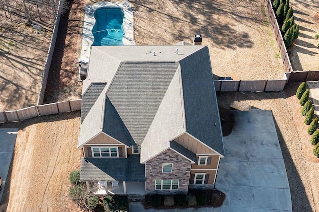 drone / aerial view
