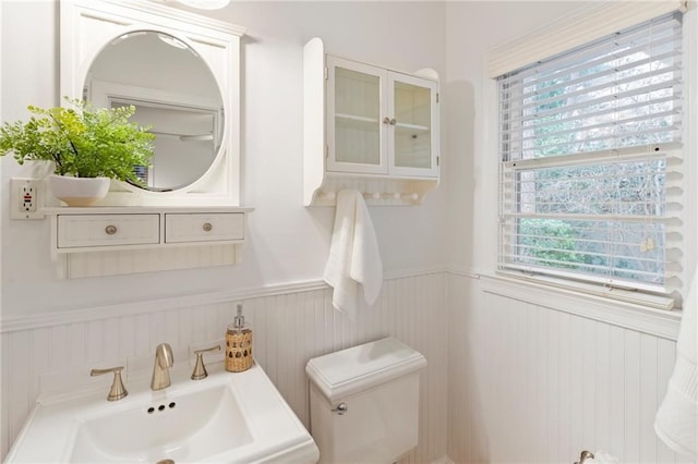 bathroom with toilet and sink