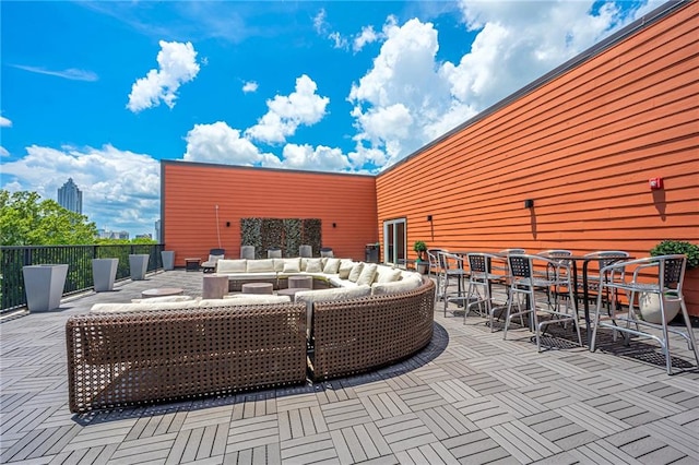 view of patio featuring outdoor lounge area