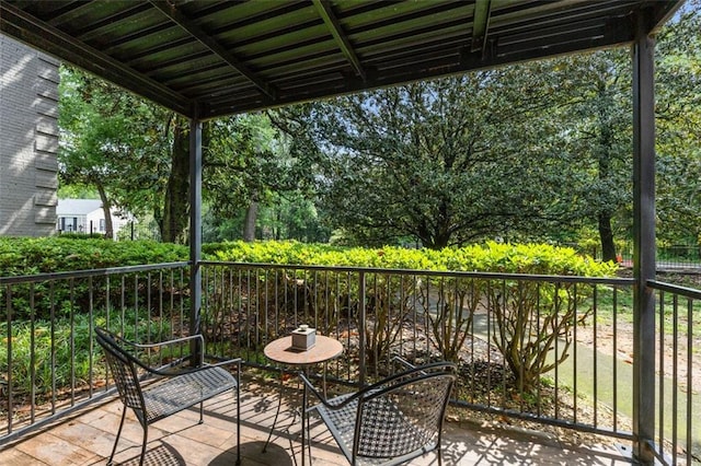 view of patio with fence