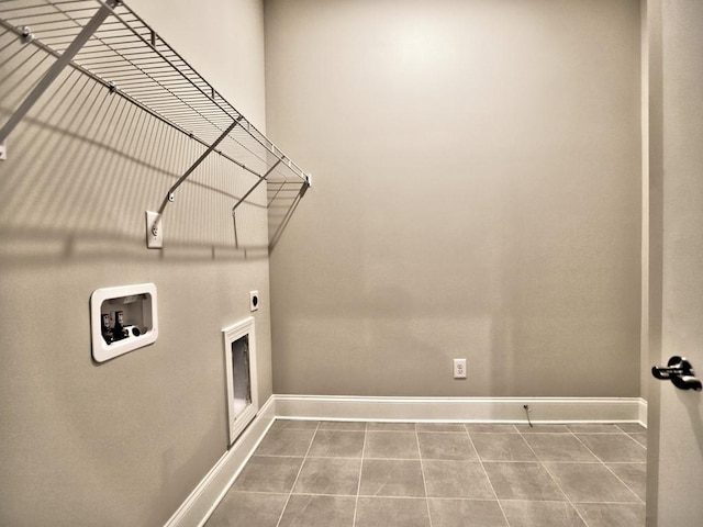 3730 Reserve Overlook Way, Cumming, GA 30041 - laundry room with hookup for a washing machine, baseboards, tile patterned floors, and electric dryer hookup