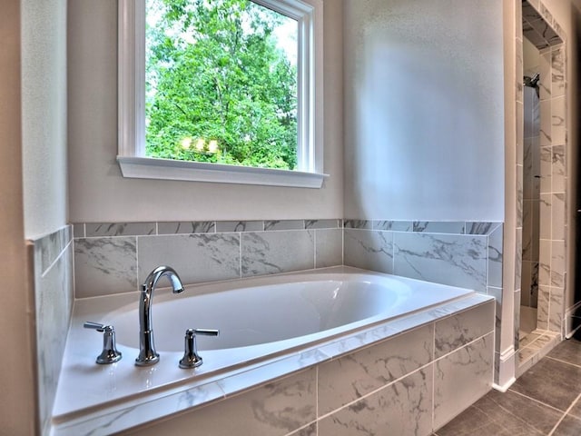 3730 Reserve Overlook Way, Cumming, GA 30041 - full bath with healthy amount of natural light, a shower stall, and a garden tub