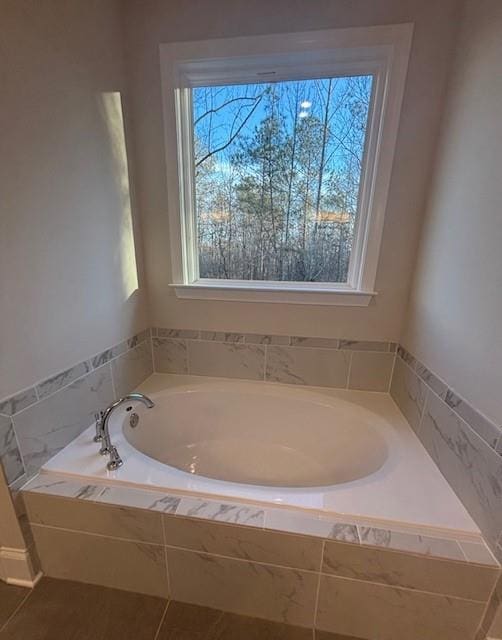 bathroom with a bath