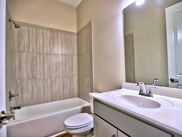 3730 Reserve Overlook Way, Cumming, GA 30041 - bathroom featuring toilet, vanity, and  shower combination