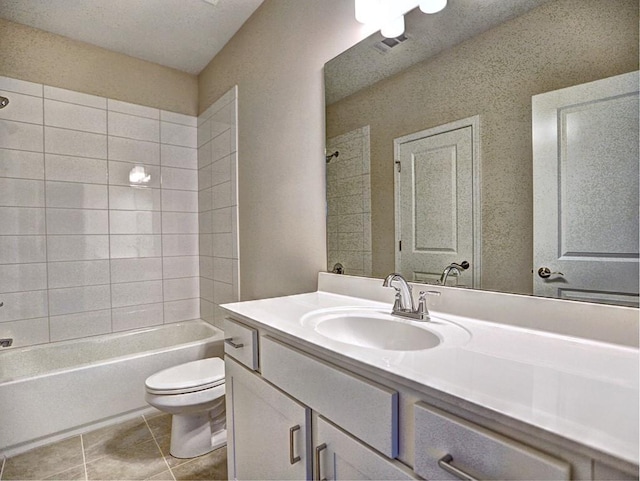 3730 Reserve Overlook Way, Cumming, GA 30041 - full bathroom with toilet, vanity, tile patterned flooring, and bathing tub / shower combination