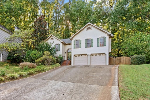 view of front of house featuring a garage