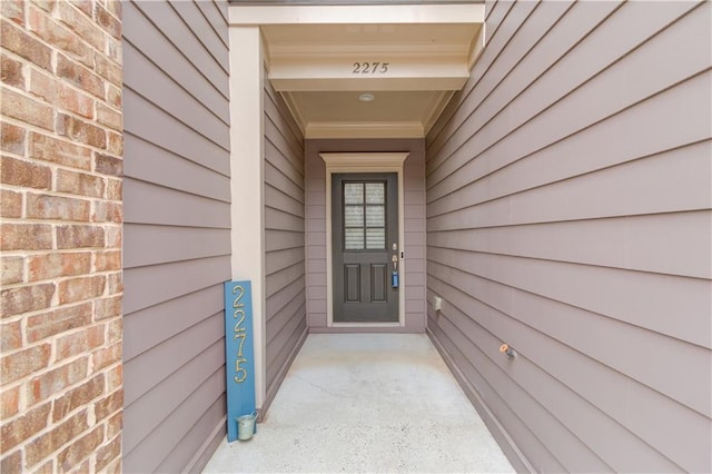 view of doorway to property