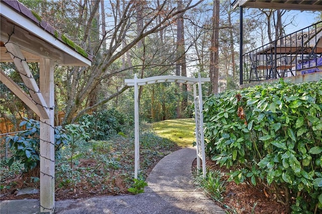 view of yard featuring stairs