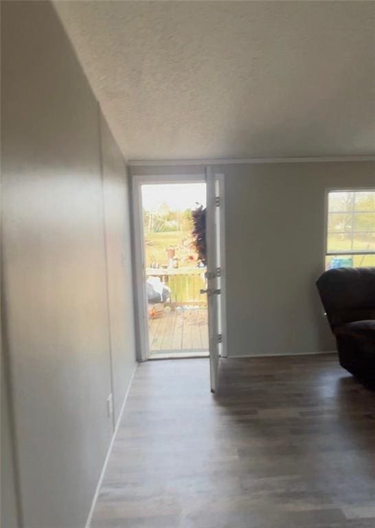 entrance foyer with a textured ceiling