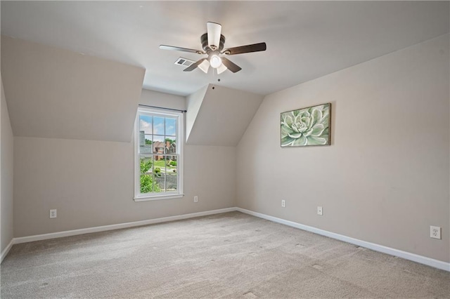 1758 Rosehedge Way NW, Kennesaw, GA 30152 - additional living space with carpet, baseboards, ceiling fan, and lofted ceiling