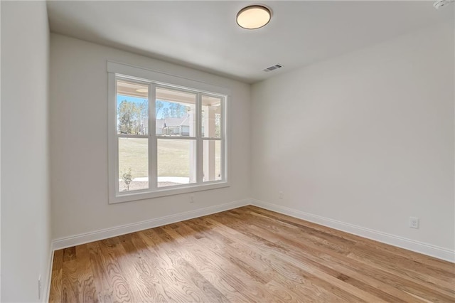 empty room featuring light hardwood / wood-style flooring